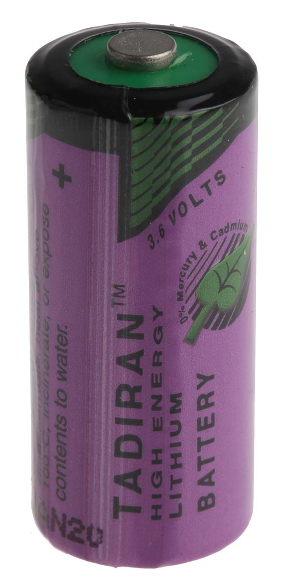 Tadiran Lithium Thionyl Chloride 3.6 V 2/3 AA Battery, 1.6 Ah, 14.7 mm