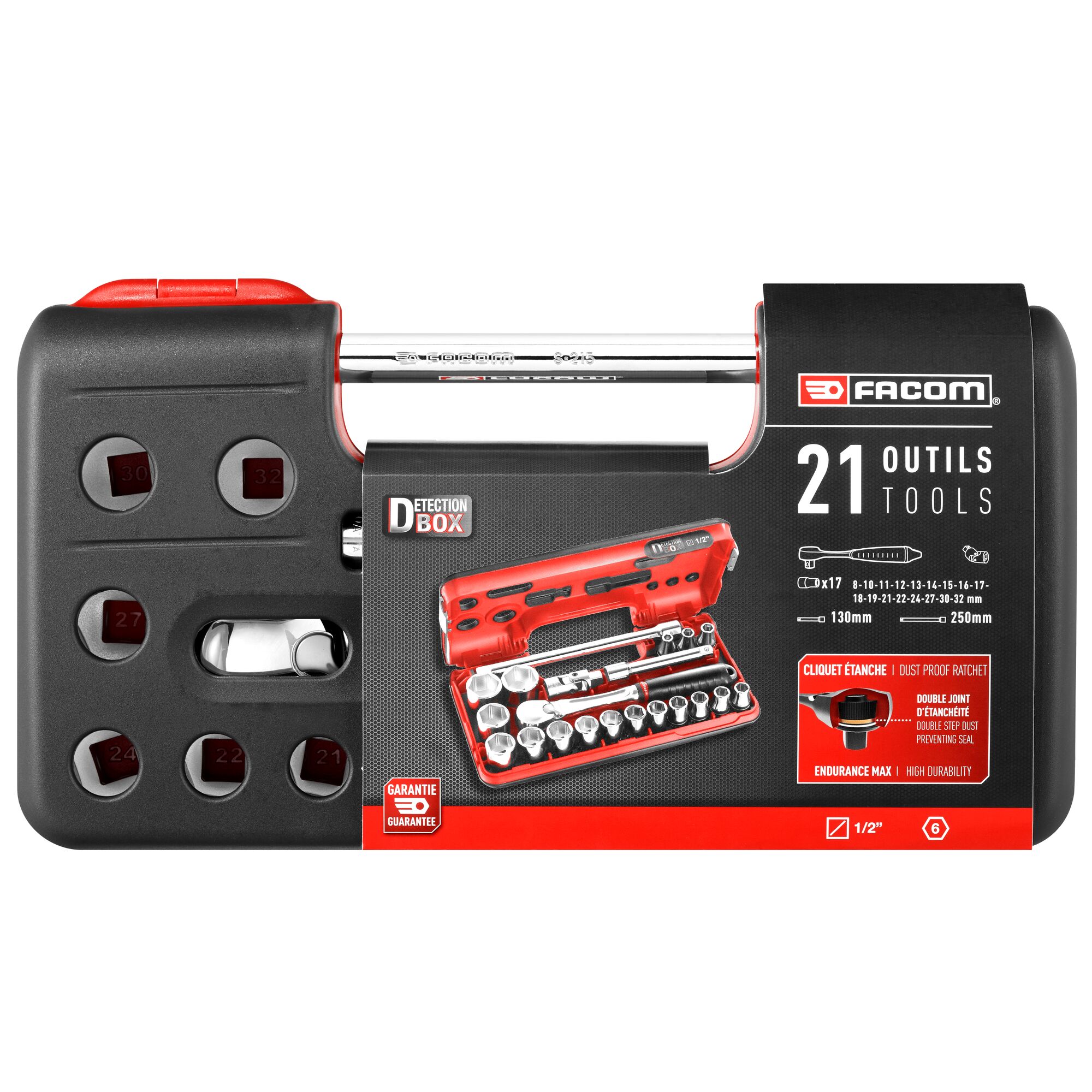 Facom 21-Piece 1/2 in Standard Socket Set