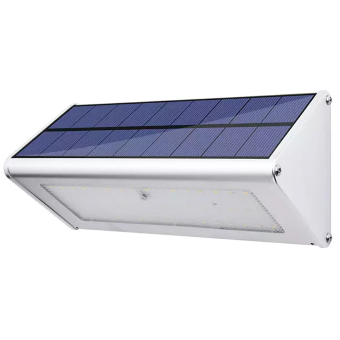TradeTuff SOLAR WEDGE 900 Solar Powered LED Floodlight, 1 LED, 6.8 W Silver, 900 lm, IP65, 3.2V