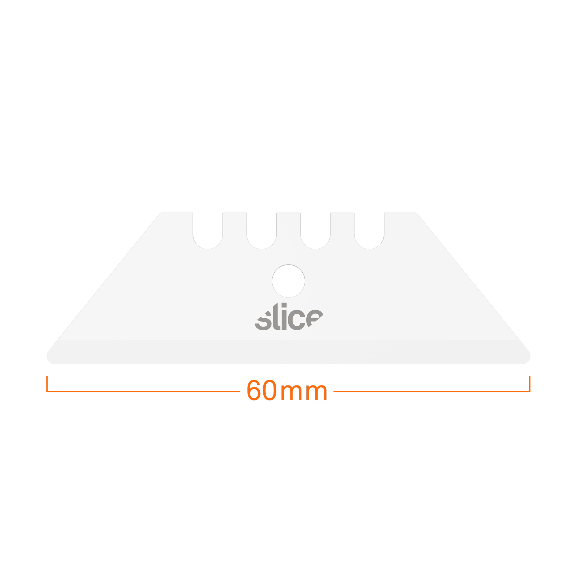sl010524 Slice Zirconia Toughened Alumina Trapezoid Cutter Blade, 61.7 x 18.7 x 0.7 mm 18.7 mm, 4 per Package