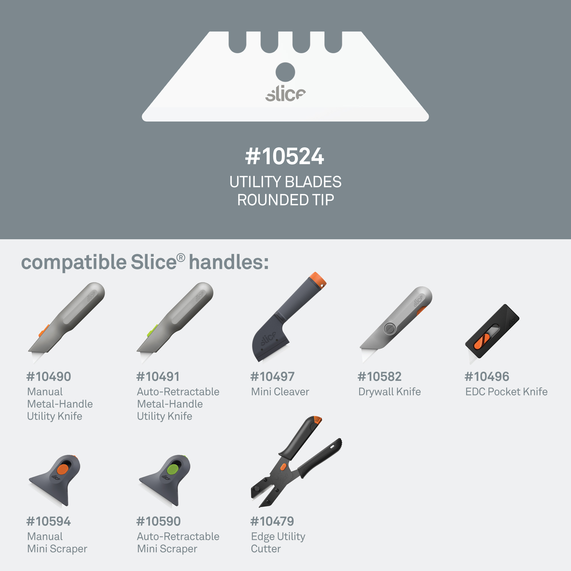 sl010524 Slice Zirconia Toughened Alumina Trapezoid Cutter Blade, 61.7 x 18.7 x 0.7 mm 18.7 mm, 4 per Package
