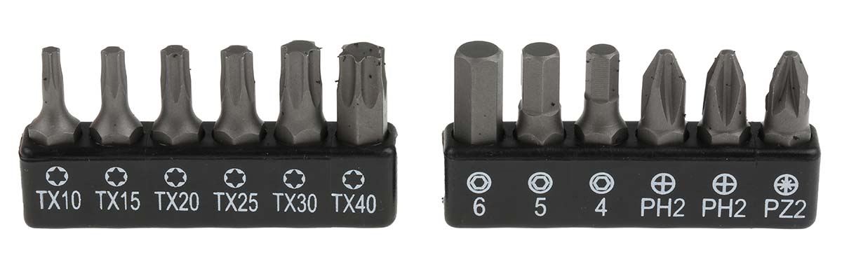 sl25l Bahco 37-Piece 1/4 in 6 Point, Hexagon Socket, Phillips, Pozidriv, Torx Socket Set