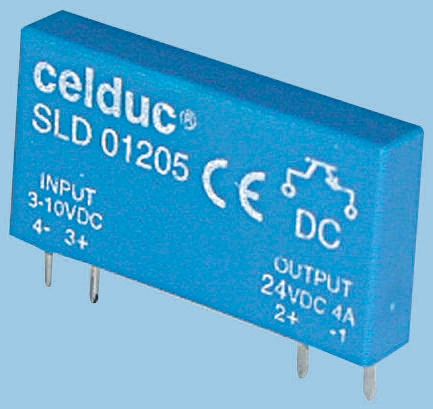 Celduc SLD0x205 Series Solid State Relay, 4 A Load, PCB Mount, 32 V Load, 48V Control