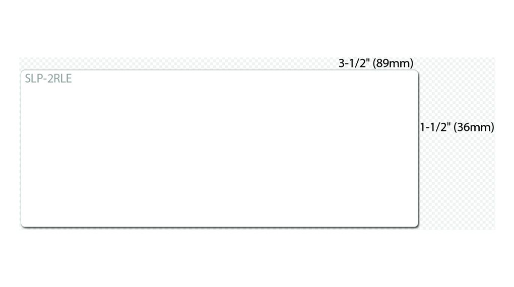 slp-2rle Seiko Instruments White Label Roll, 36 mm Width, 260 Per Roll Qty, 89 mm