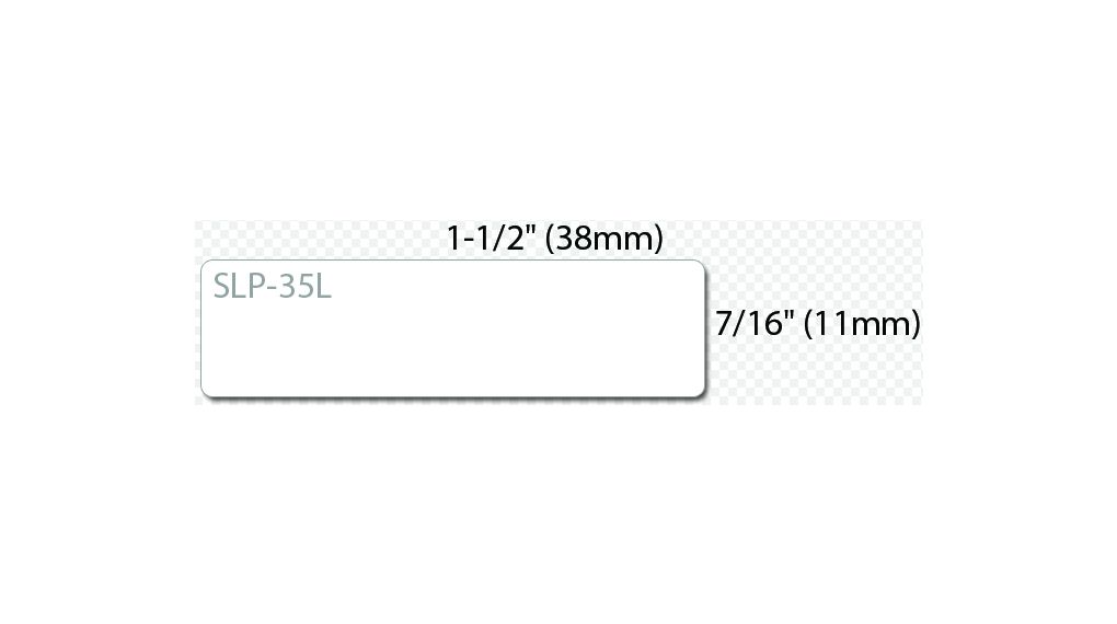 slp-35l Seiko Instruments White Label Roll, 11 mm Width, 300 Per Roll Qty, 38 mm