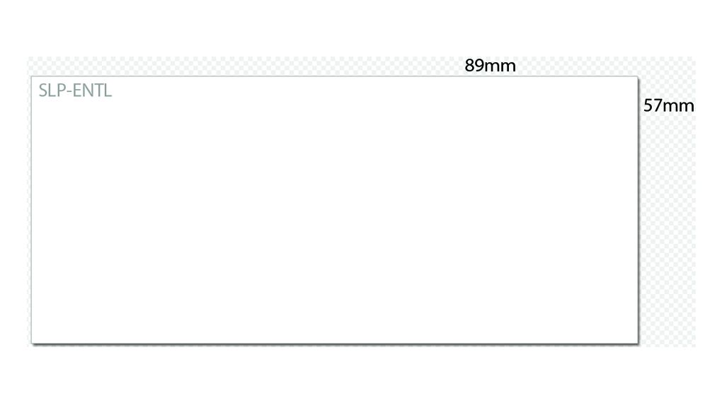 slp-entl Seiko Instruments White Label Roll, 57 mm Width, 250 Per Pack Qty, 89 mm