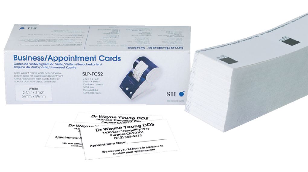 Seiko Instruments White Adhesive Name Badge Label Sheet, Pack of 300 Per Pack