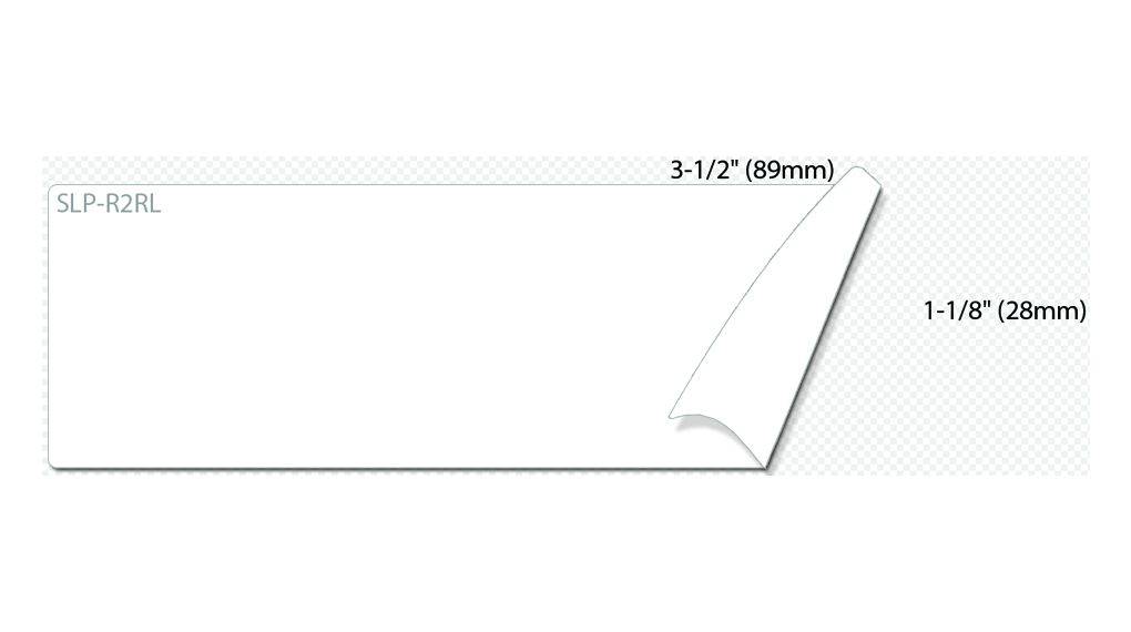 slp-r2rl Seiko Instruments White Label Roll, 28 mm Width, 130 Per Pack Qty, 89 mm