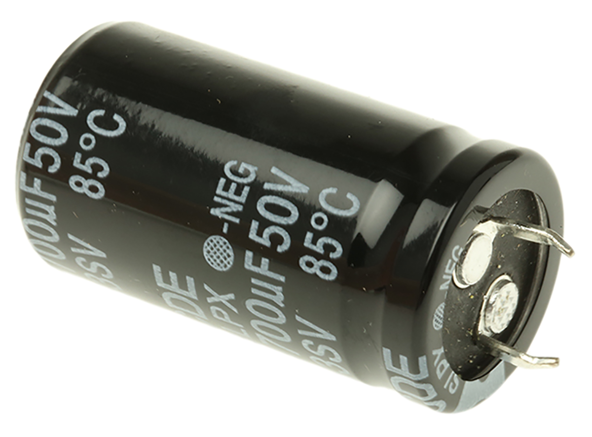 Cornell-Dubilier 4700 μF Capacitor 50V dc, Snap-in - SLPX472M050A7P3 Radial Lead