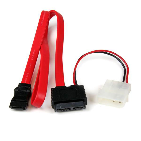 StarTech.com Female Slimline SATA to Male/Female Straight SATA Cable, 914.4 mm