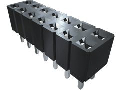 Samtec SLW Series Straight Through Hole PCB Socket, 40-Contact, 1 Row, 2.54 mm Pitch Solder