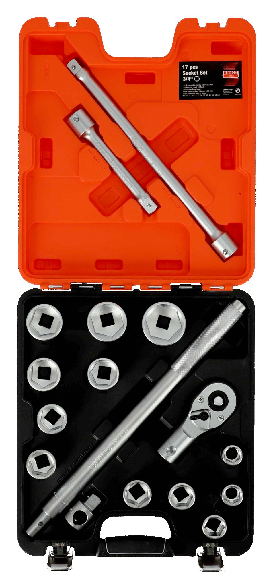 slx-17 Bahco 17-Piece 3/4 in Standard Socket Set