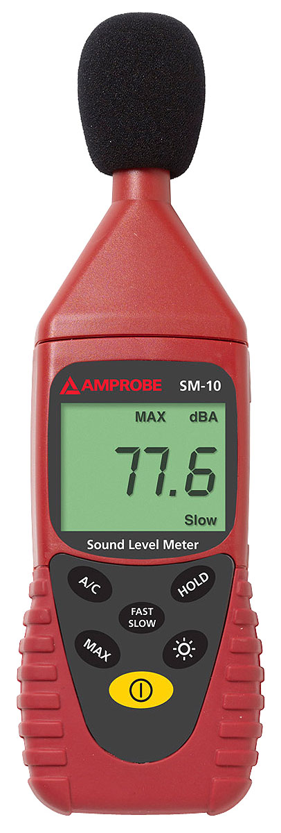 Amprobe  SM 10  Sound Level Meter 35 dB to 130 dB 8 kHz max, RSCAL
