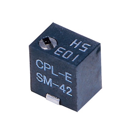 2 mΩ, Surface Mount Trimmer Potentiometer, J-Hook 0.25 W Top Adjust Nidec Components, SM-4