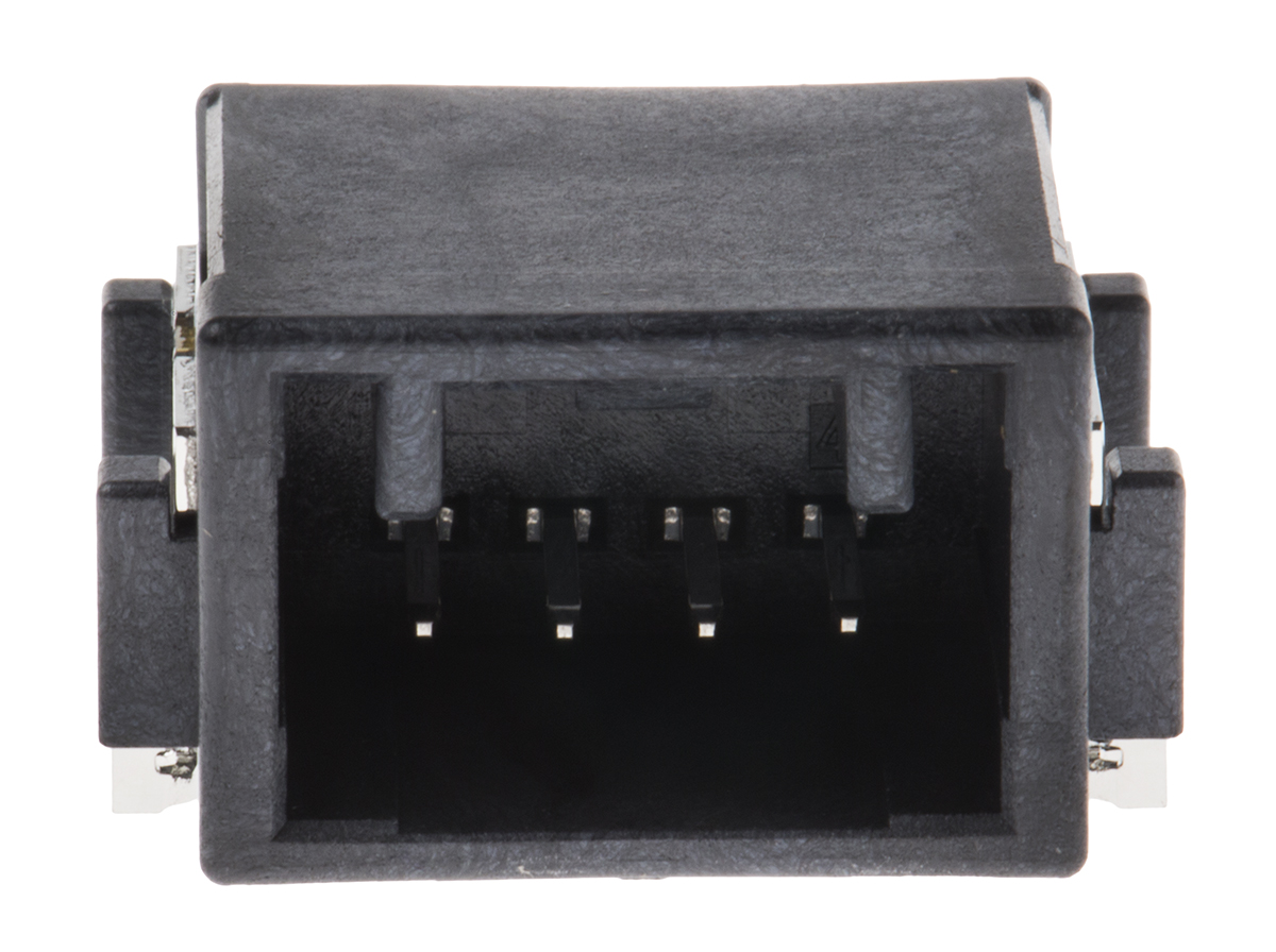 JST, HCH Automotive Connector Male Black Through Hole 4 Way Solder Termination SM04B-HCHK-TB(LF)(SN)