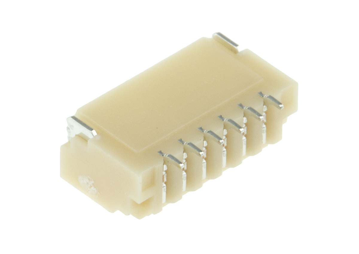 JST SH Series Right Angle Surface PCB Header, 6 Contact(s), 1 mm Pitch, 1 Row, Shrouded