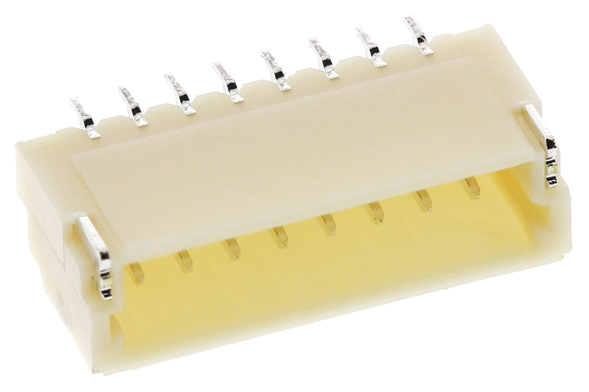 sm08b-srss-tb-lfsn JST SH Series Right Angle Surface PCB Header, 8 Contact(s), 1 mm Pitch, 1 Row, Shrouded