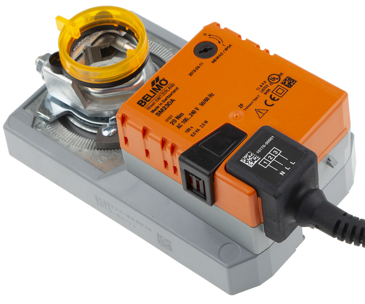 sm230a Belimo Open/Close Damper Actuator, 20 Nm, 240V ac