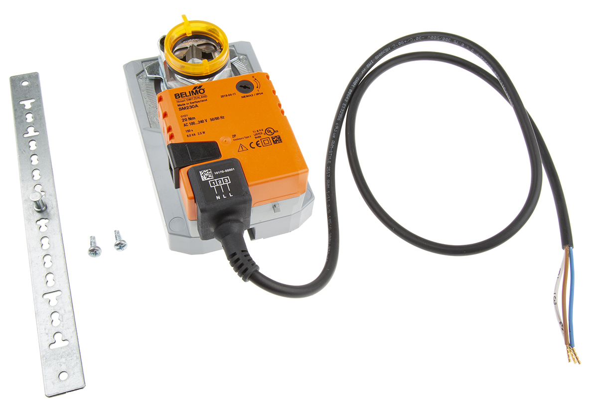 sm230a Belimo Open/Close Damper Actuator, 20 Nm, 240V ac