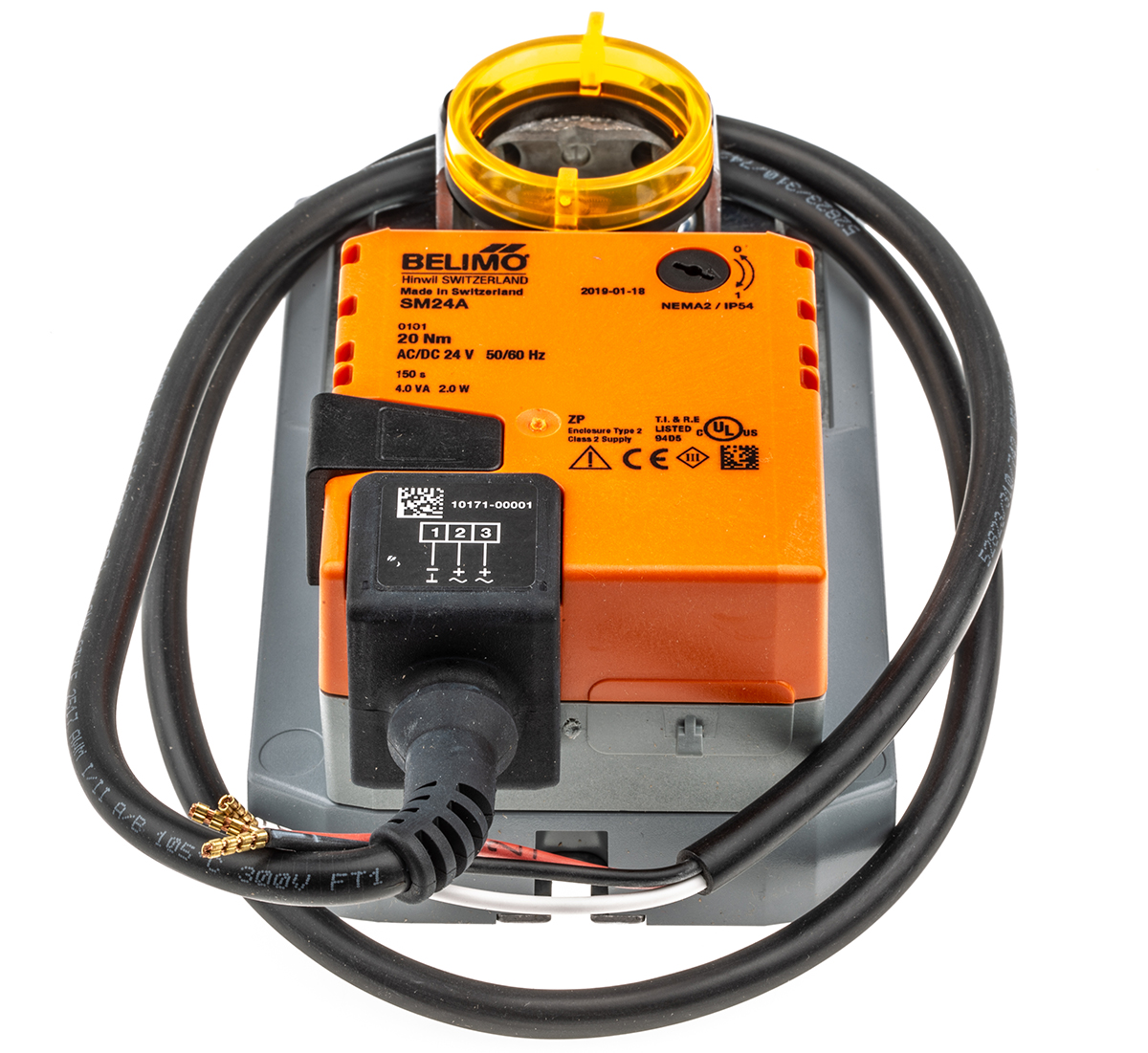 sm24a Belimo Open/Close Damper Actuator, 20 Nm, 24V ac/dc