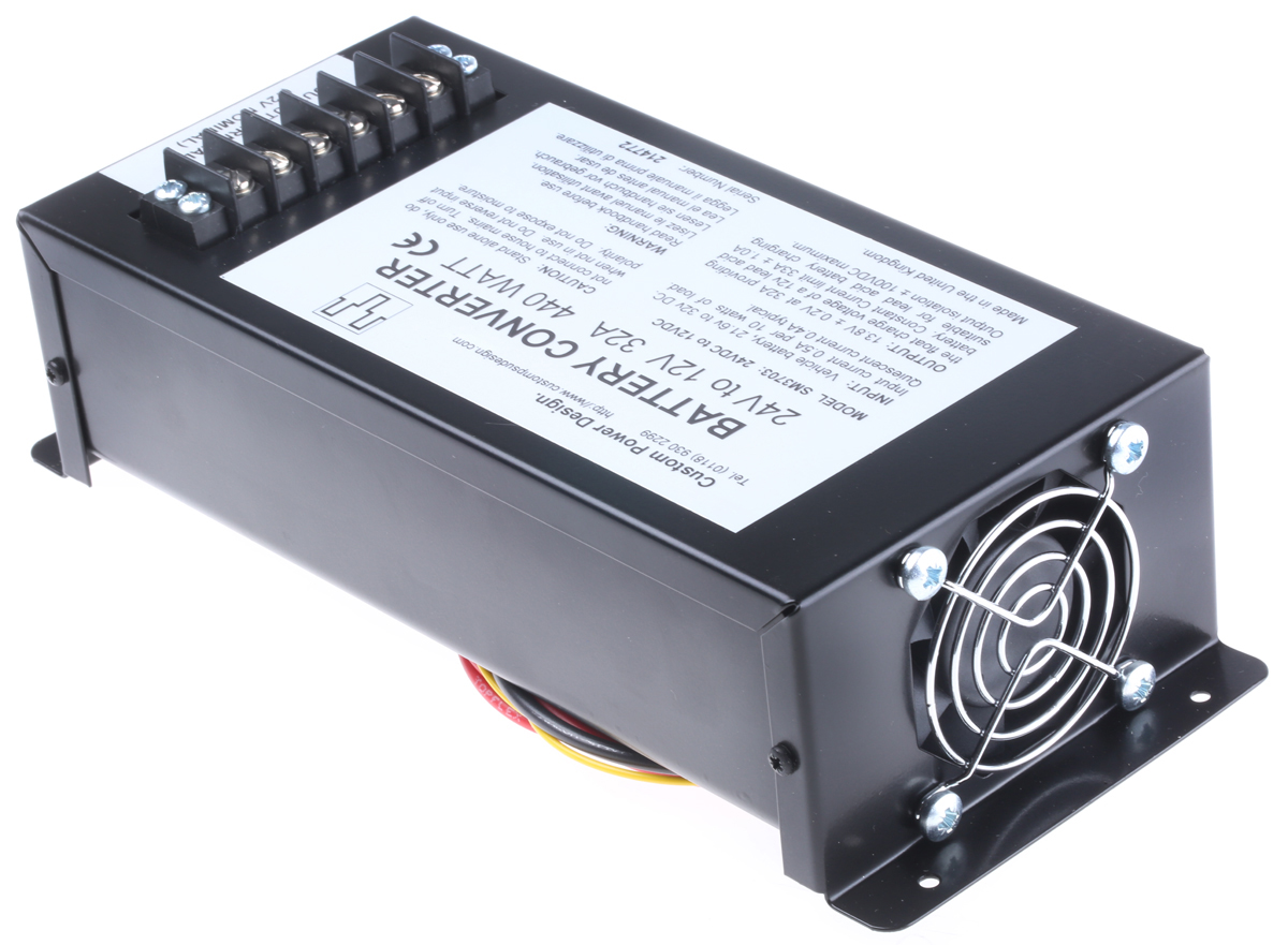 sm3703 Custom Power Design DC/DC Converter, 13.8V dc/ 17 A Output, 40 °C Max Temp -40 °C Min Temp