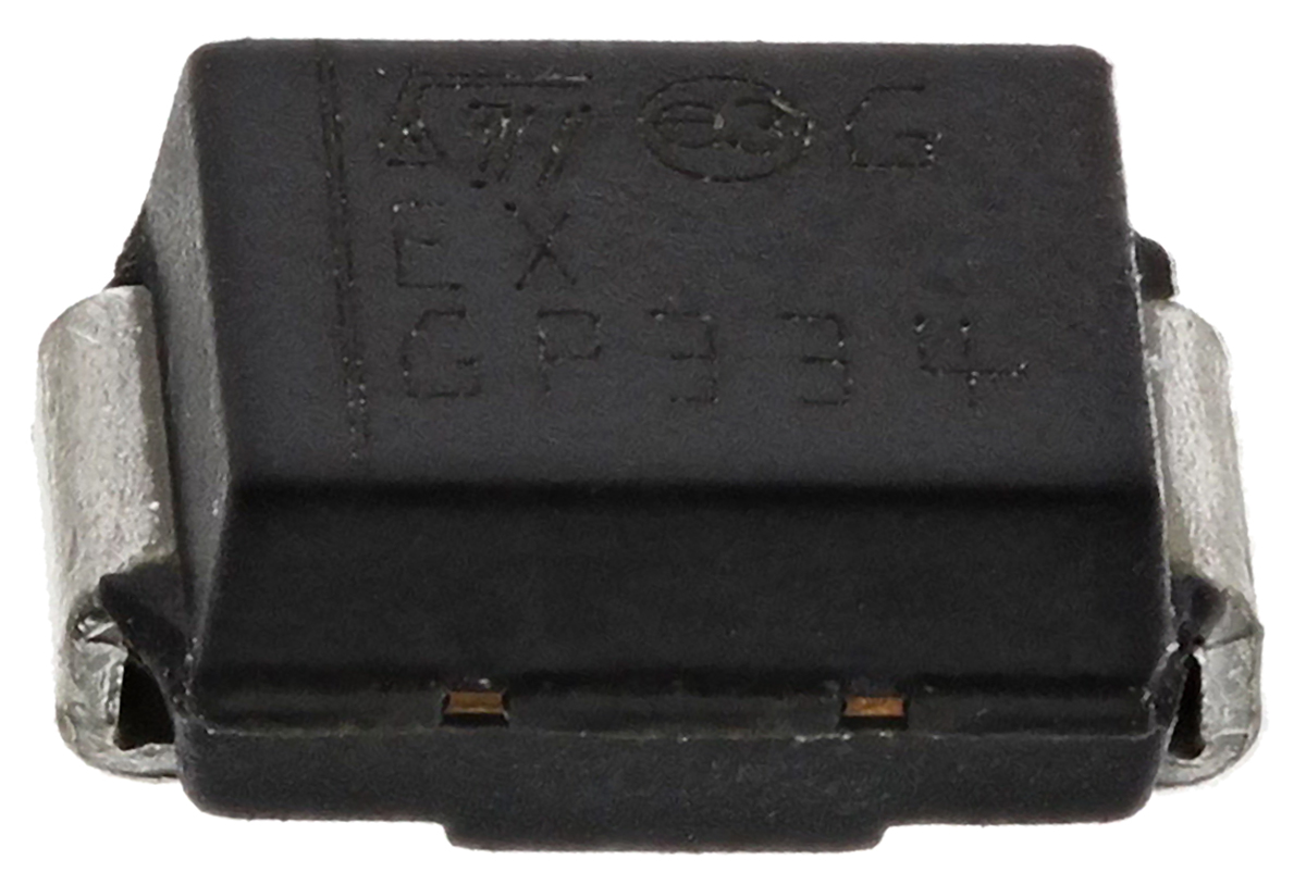 STMicroelectronics 1-Element Uni-Directional TVS Diode, 600 W, 2-Pin DO-214