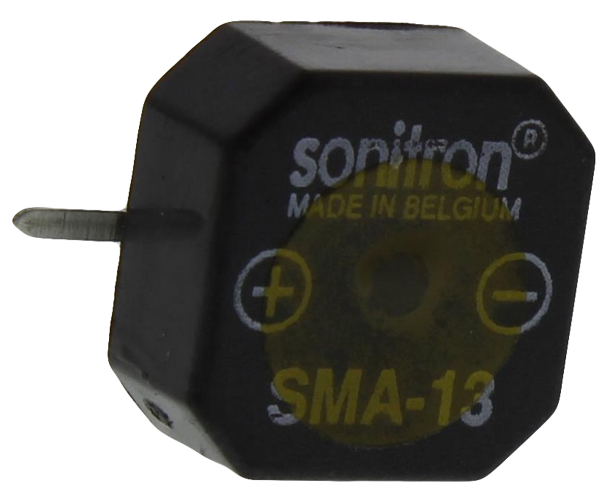 Sonitron 75 dB Surface Mount Continuous Internal 6.5 mm Piezo Buzzer Component 14 mm 1.5 V dc Min 24 V dc Max