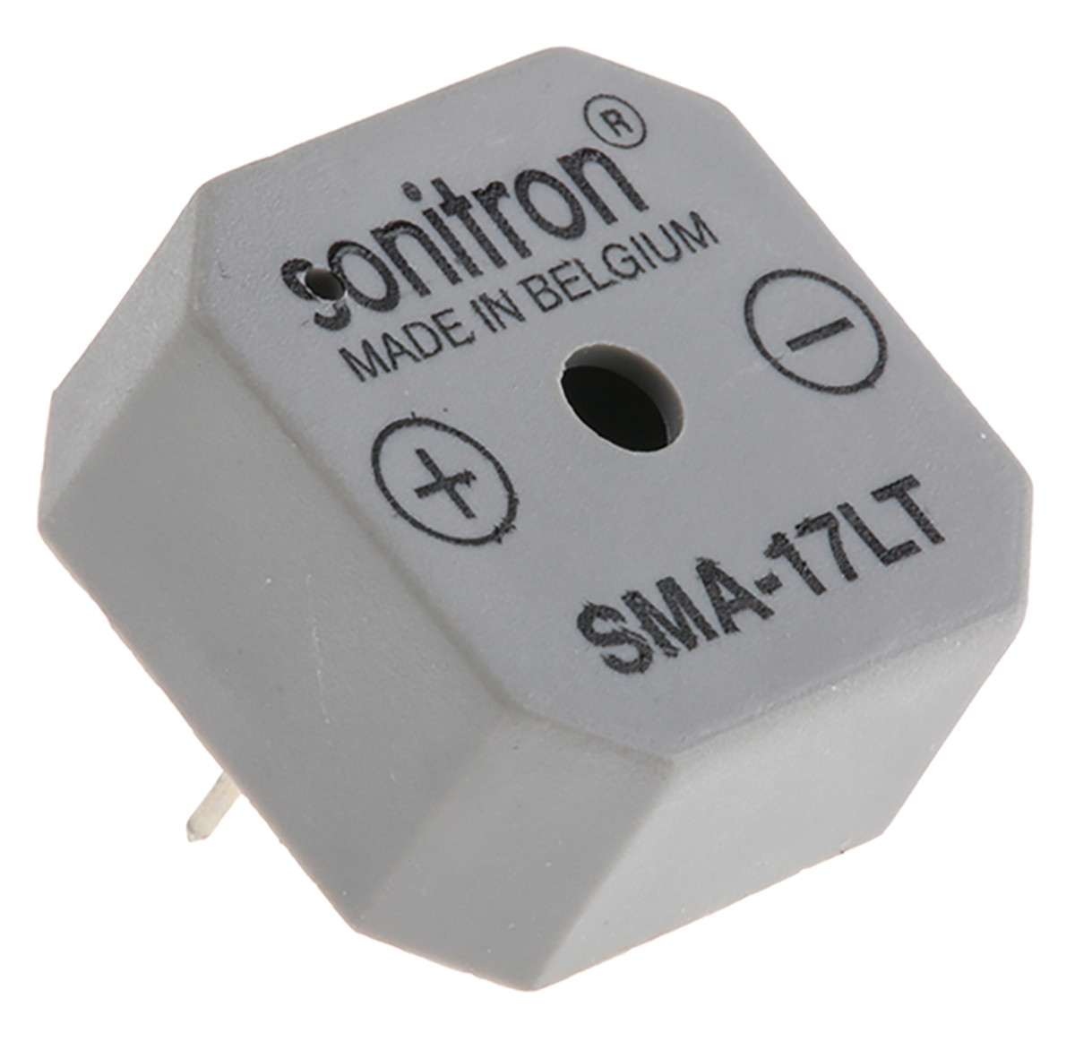 Sonitron 86 dB Through Hole Continuous Internal 8.5 mm Buzzer 17.5 mm 1.5 V dc Min 15 V dc Max