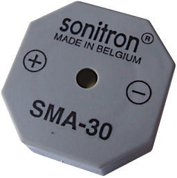 Sonitron 87 dB Through Hole Continuous Internal 10.5 mm Buzzer 30 mm 1.5 V dc Min 24 V dc Max