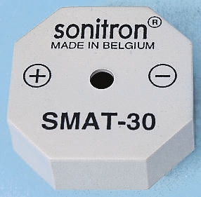 Sonitron 90 dB Through Hole Continuous External 15.5 mm Piezo Buzzer Component 24 mm 0 V ac Min 30 V ac Max