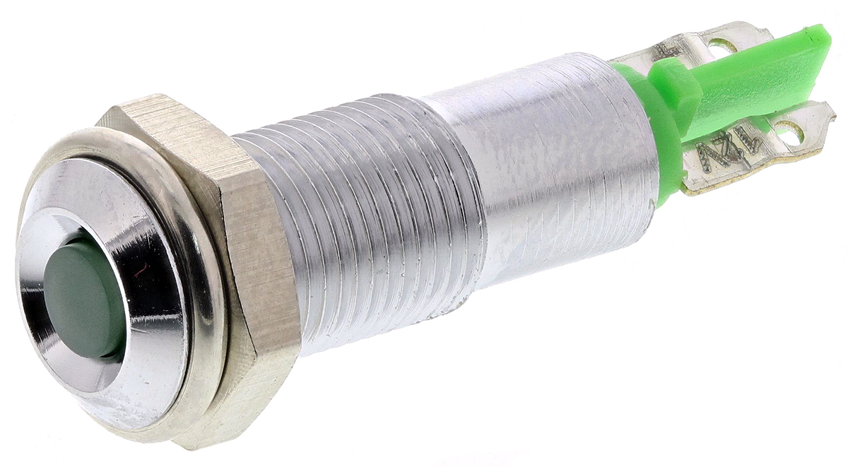 Signal Construct SMCP Series, Green Panel Mount Indicator 14V, IP67, 6 mm
