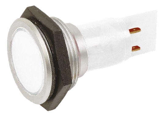 Signal Construct SMCP Series, Red Panel Mount Indicator, Tab Termination, IP67, 30 mm