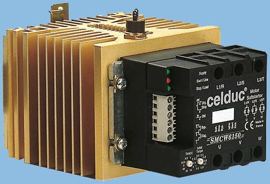 Celduc SMCW Series Solid State Relay, 30 A Load, DIN Rail Mount, 480 V ac Load, 24V dc Control