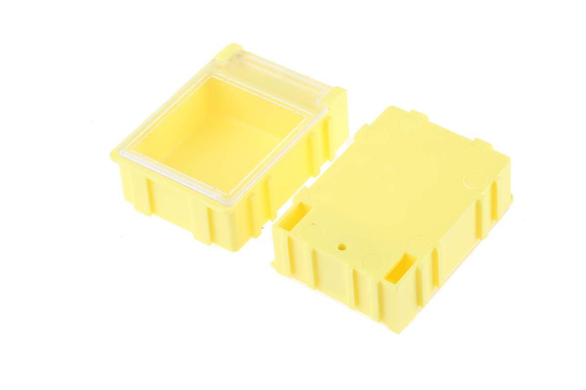 Licefa Yellow ABS Compartment Box, 21 mm x 56mm x 42 mm