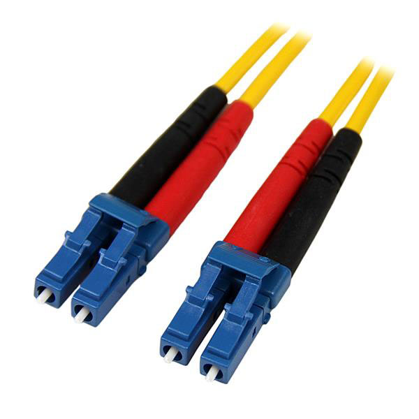 StarTech.com OS1 LC-LC Patch Cable Fibre Optic Cable, 125 μm Low Smoke Zero Halogen, Yellow, 7 m