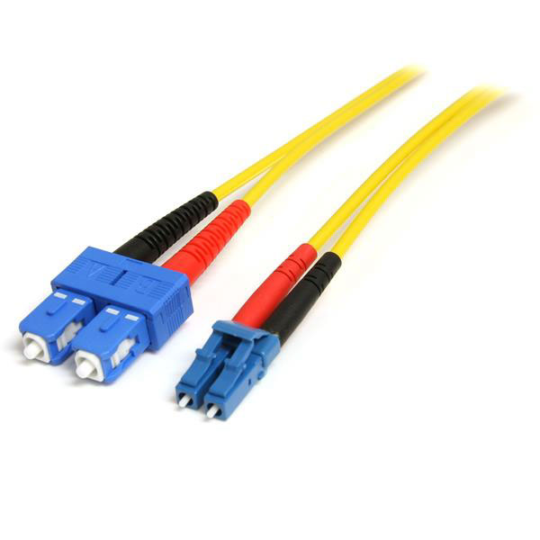 StarTech.com OS1 Duplex Fibre Optic Cable, 125 μm Low Smoke Zero Halogen, Yellow, 7 m