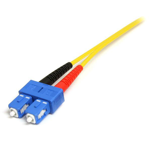 smfiblcsc7 StarTech.com OS1 Duplex Fibre Optic Cable, 125 μm Low Smoke Zero Halogen, Yellow, 7 m