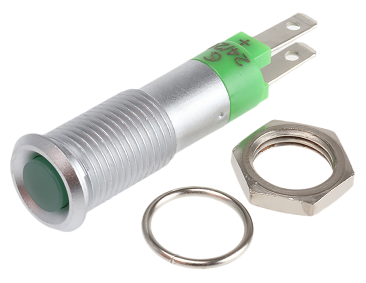 smfp08214 Signal Construct Green Indicator, 24V, Solder Tab Termination