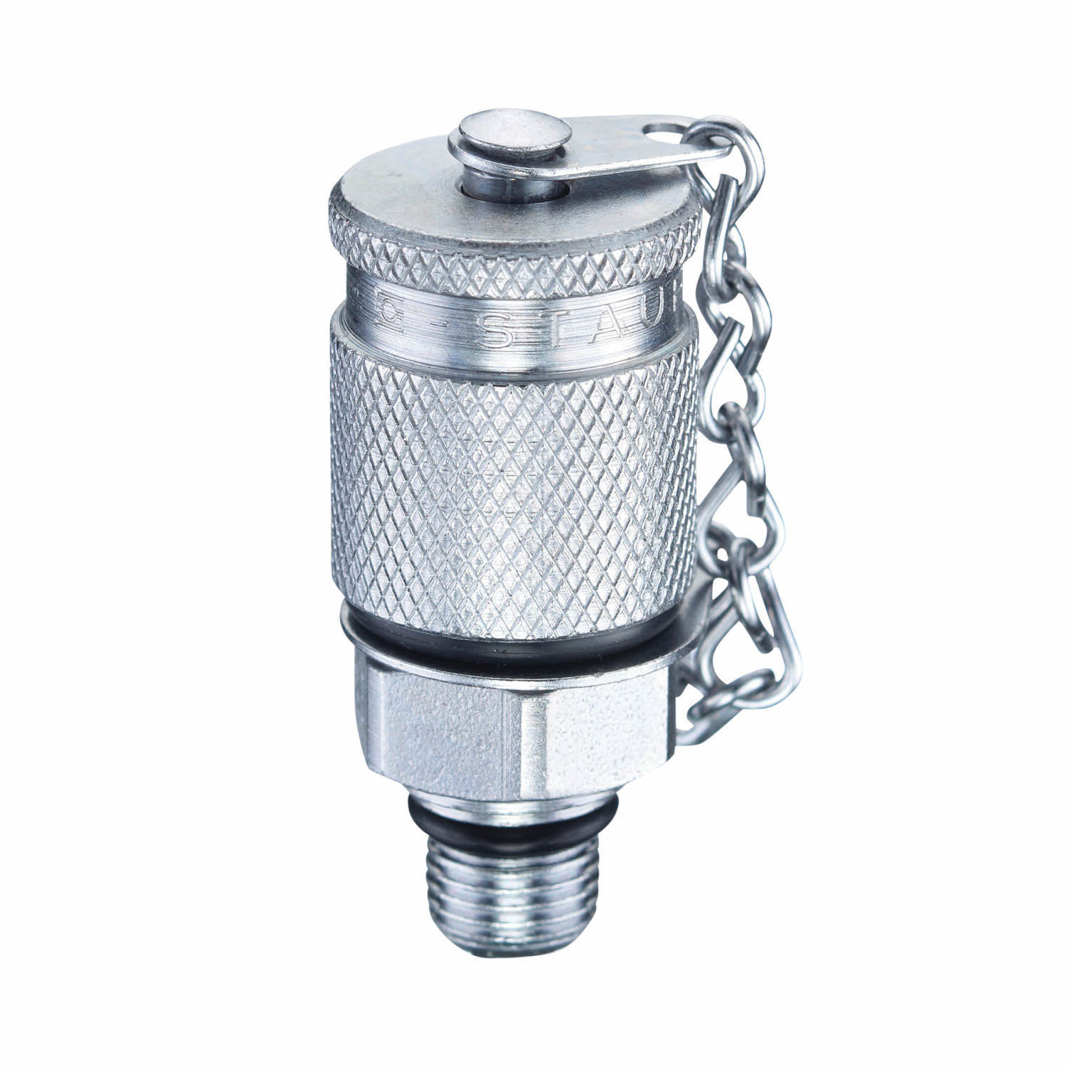 Stauff Nickel Plated, Steel, Zinc Hydraulic Test Point, SMK-20-M12x1.5-V-C-W3 Male, Metric