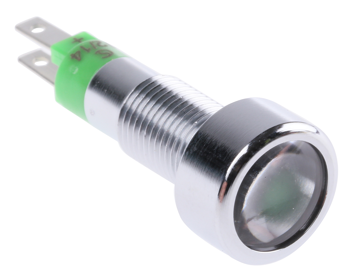 Signal Construct SMLD Series, Yellow Panel Mount Indicator, Tab Termination 28V, IP67, 8 mm