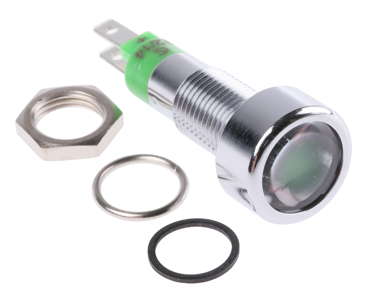 smld08212 Signal Construct SMLD Series, Yellow Panel Mount Indicator, Tab Termination 28V, IP67, 8 mm