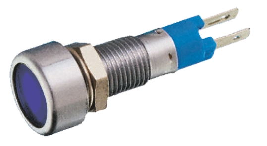 Signal Construct Blue Panel Mount Indicator, 24V, 28 V, IP67