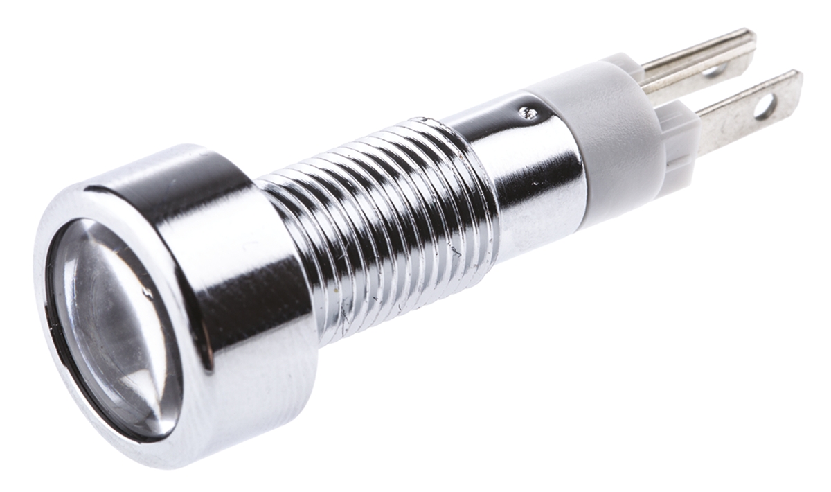Signal Construct SMLE Series, Red Panel Mount Indicator, Tab Termination 14V, IP67, 8 mm