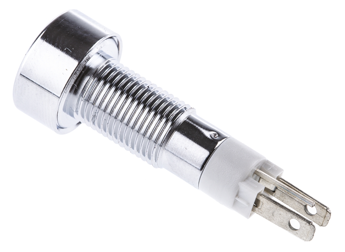 smle08214 Signal Construct SMLE Series, Red Panel Mount Indicator, Tab Termination 14V, IP67, 8 mm