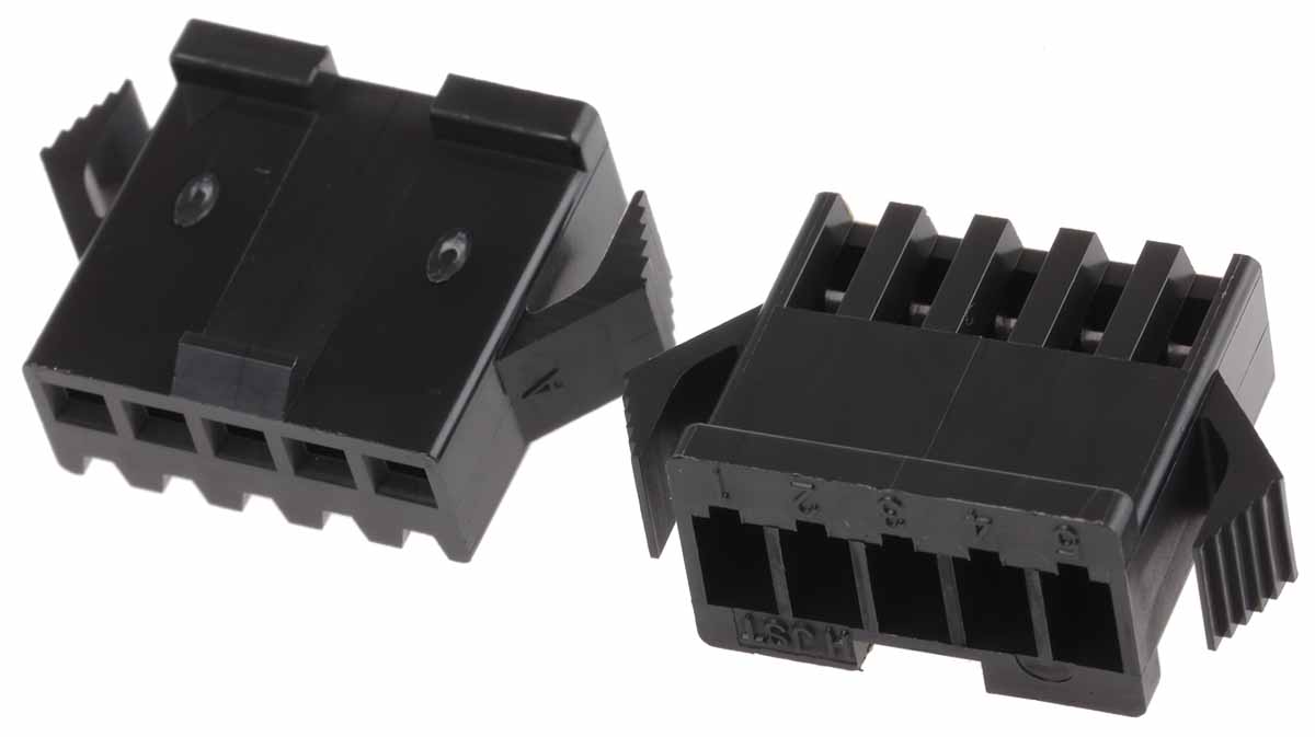 JST, SMP Male Connector Housing,  2.5 mm Pitch,  5 Way,  1 Row Straight