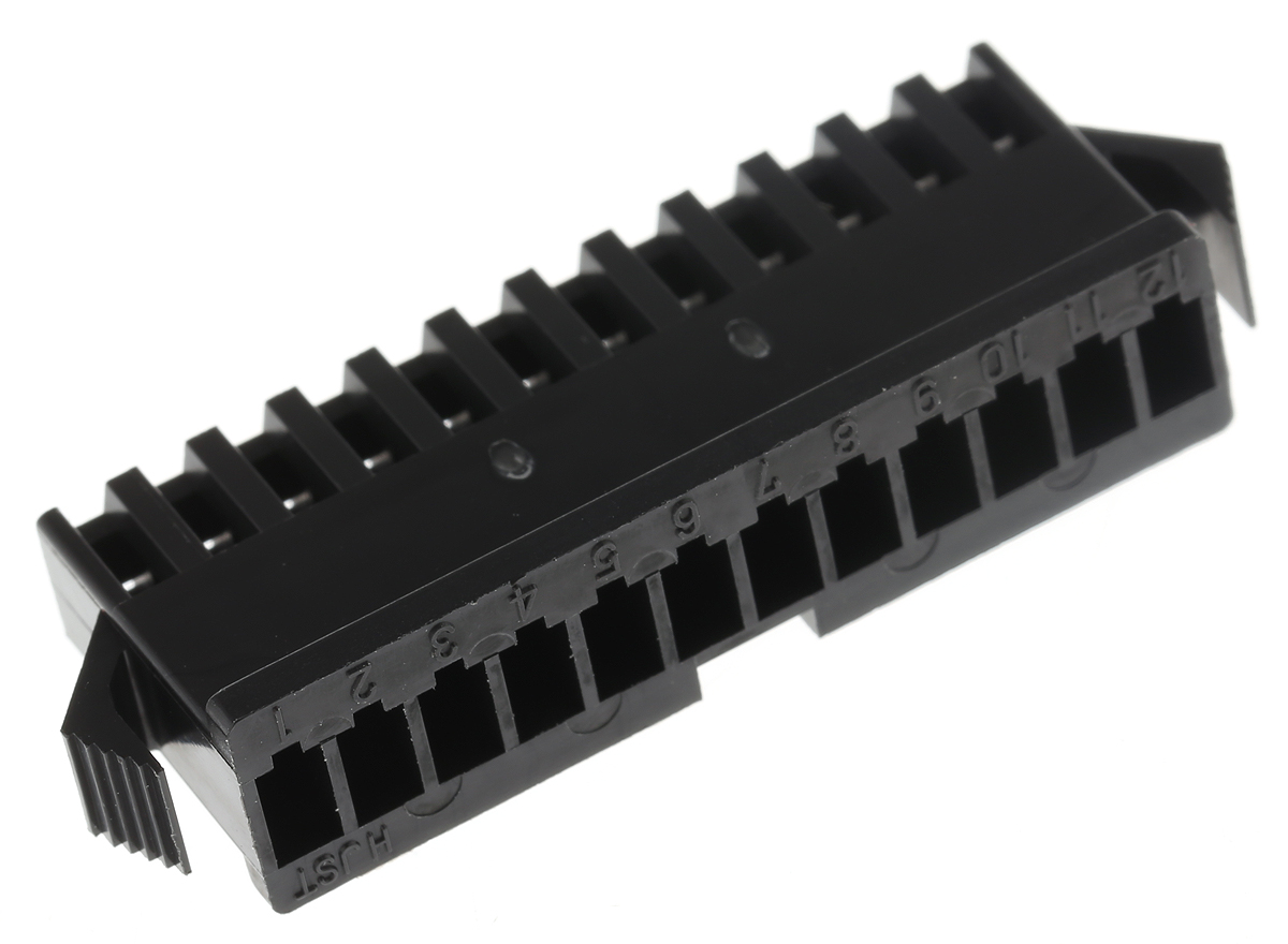 JST, SMP Male Connector Housing,  2.5 mm Pitch,  12 Way,  1 Row Straight