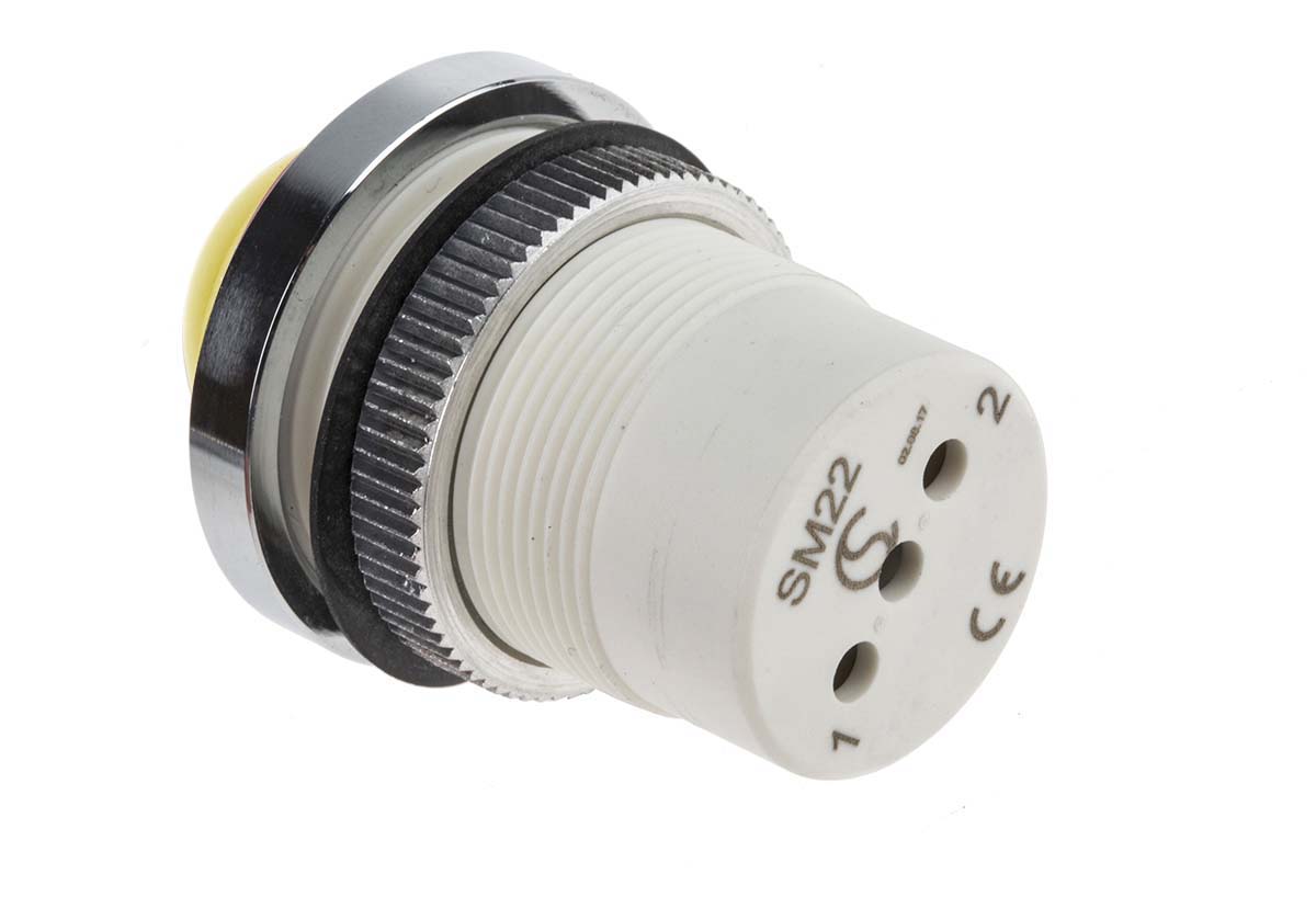 smqd22138 Signal Construct SMQD Series, Yellow Panel Mount Indicator, Screw Termination, IP67, 22 mm