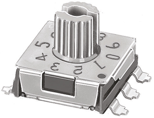KNITTER-SWITCH Rotary Flush Rotary Coded DIP Switch Surface Mount