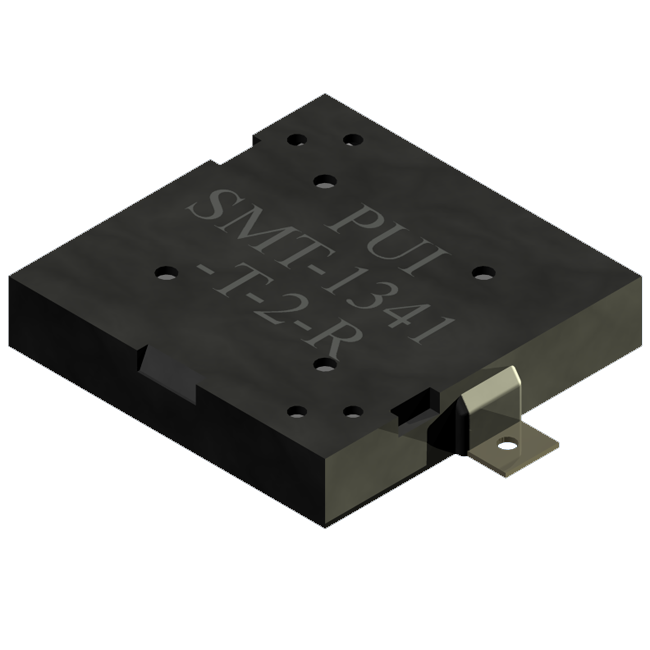 PUI Audio 75 dBA Surface Mount Single Tone Electric Piezo Buzzer Transducer 2.5 mm 1 V Min 13 mm 13mm 25V Max