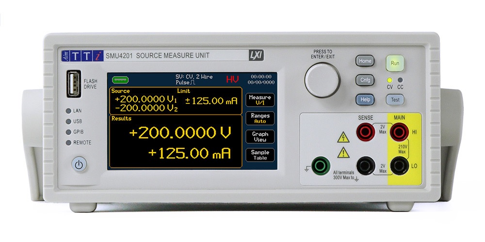 Aim-TTi SMU4000 Series Source Meter, 20 mV to 200 V, 200 nA to 3 A, 25W Output